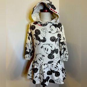 Disney Minnie Mouse Vintage Hooded Knit Dress for Girls size 4